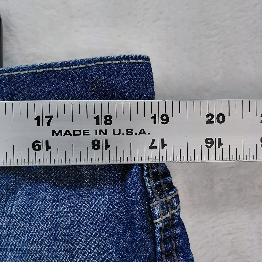 Cinch Ian Jeans Mens 38x34 White Label Blue Denim Straight Leg Distressed Grunge